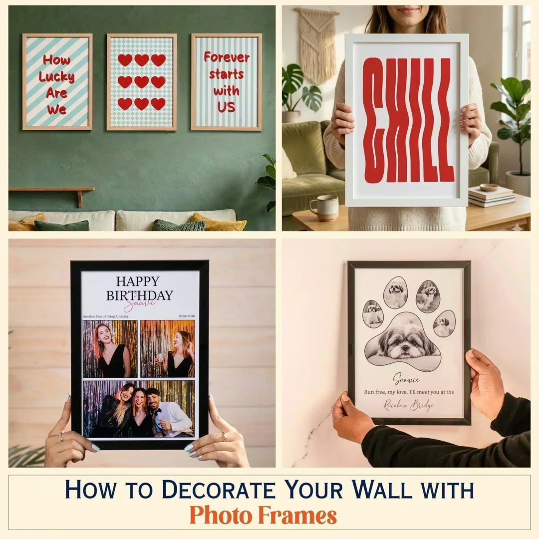 Photo Frame Layouts How to Decorate Your Wall with Photo Frames Layout Ideas for Every Room ...