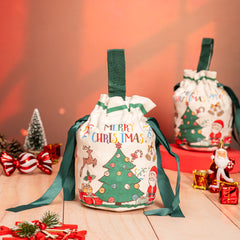 Green Drawstring Gift Bag