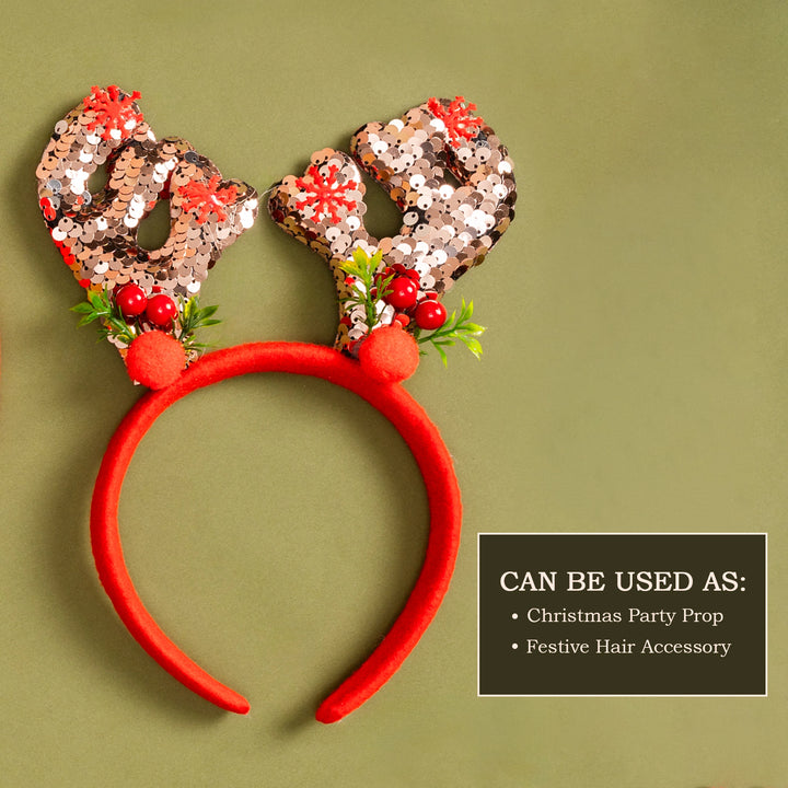Sequin Reindeer Headband
