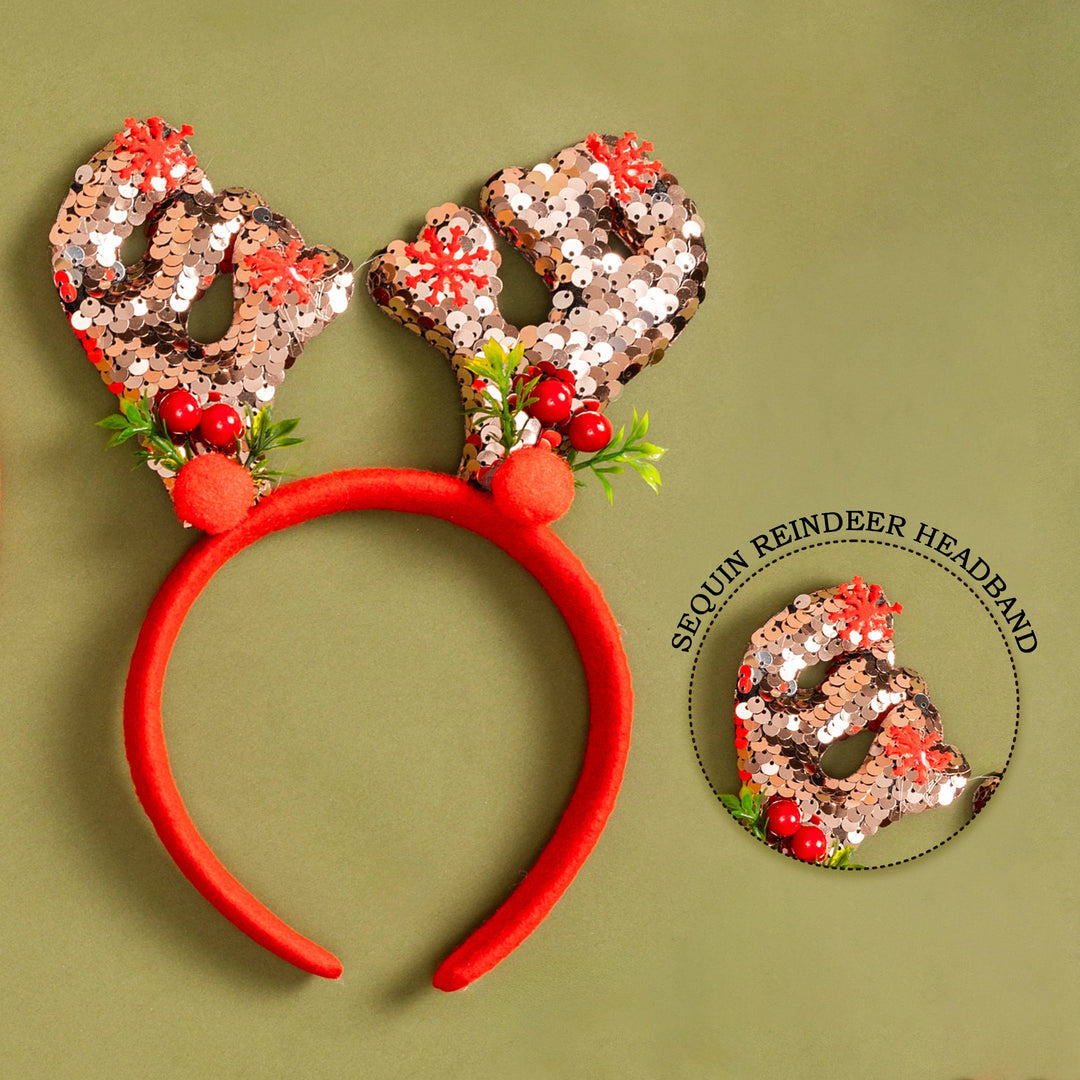 Sequin Reindeer Headband