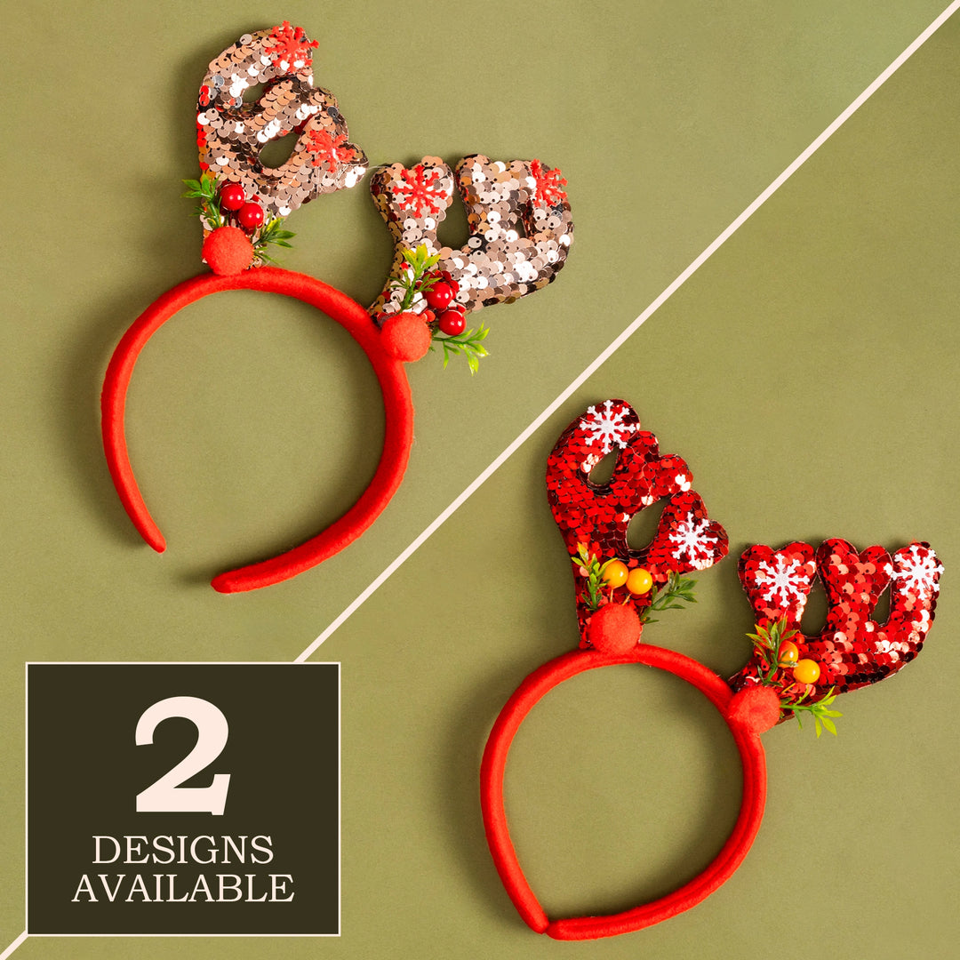 Sequin Reindeer Headband