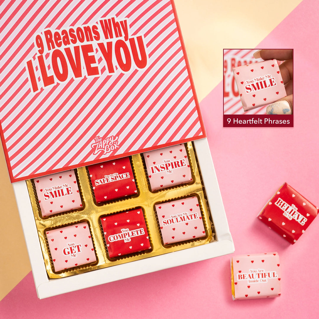 9 Reasons Why I Love You Chocolate Box