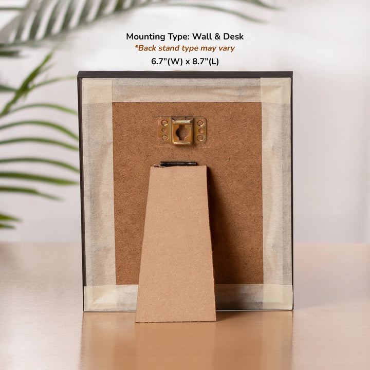 Happy Birthday - Personalized Image and Text Frame | A5 Dark Brown