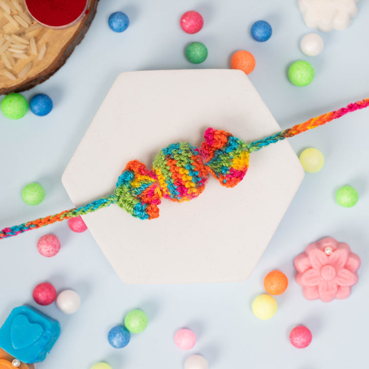 Candy Crochet Rakhi For Kids