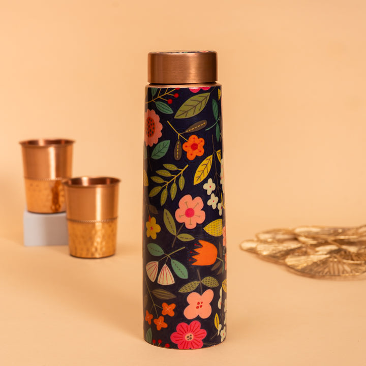 Floral Copper Bottle