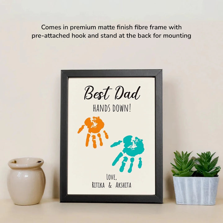 Custom dad frame with childrens names printed Personalized father gift zappy box india