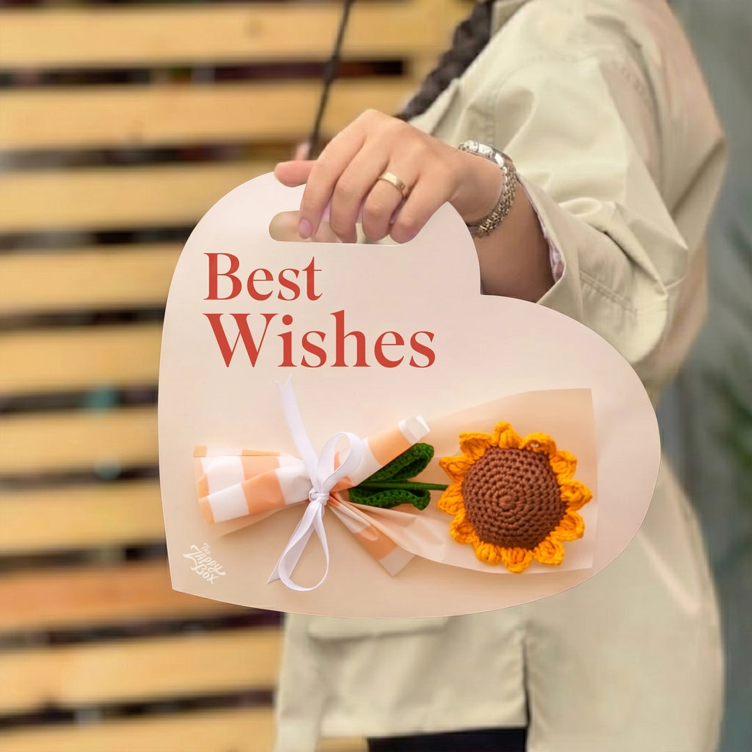 Best Wishes Crochet Sunflower
