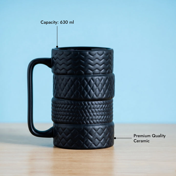 Black Tyre Design Mug