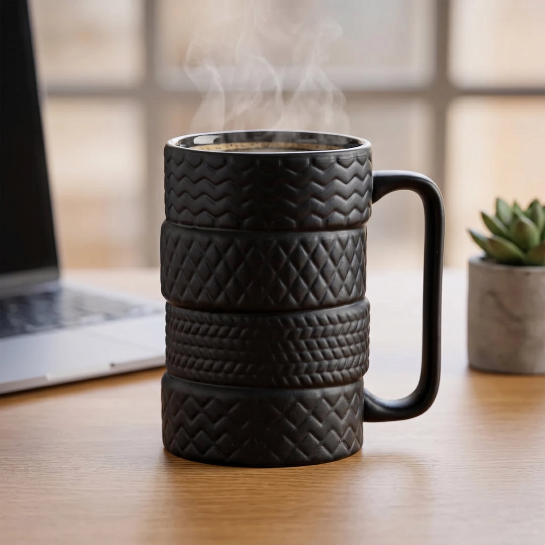 Black Tyre Design Mug