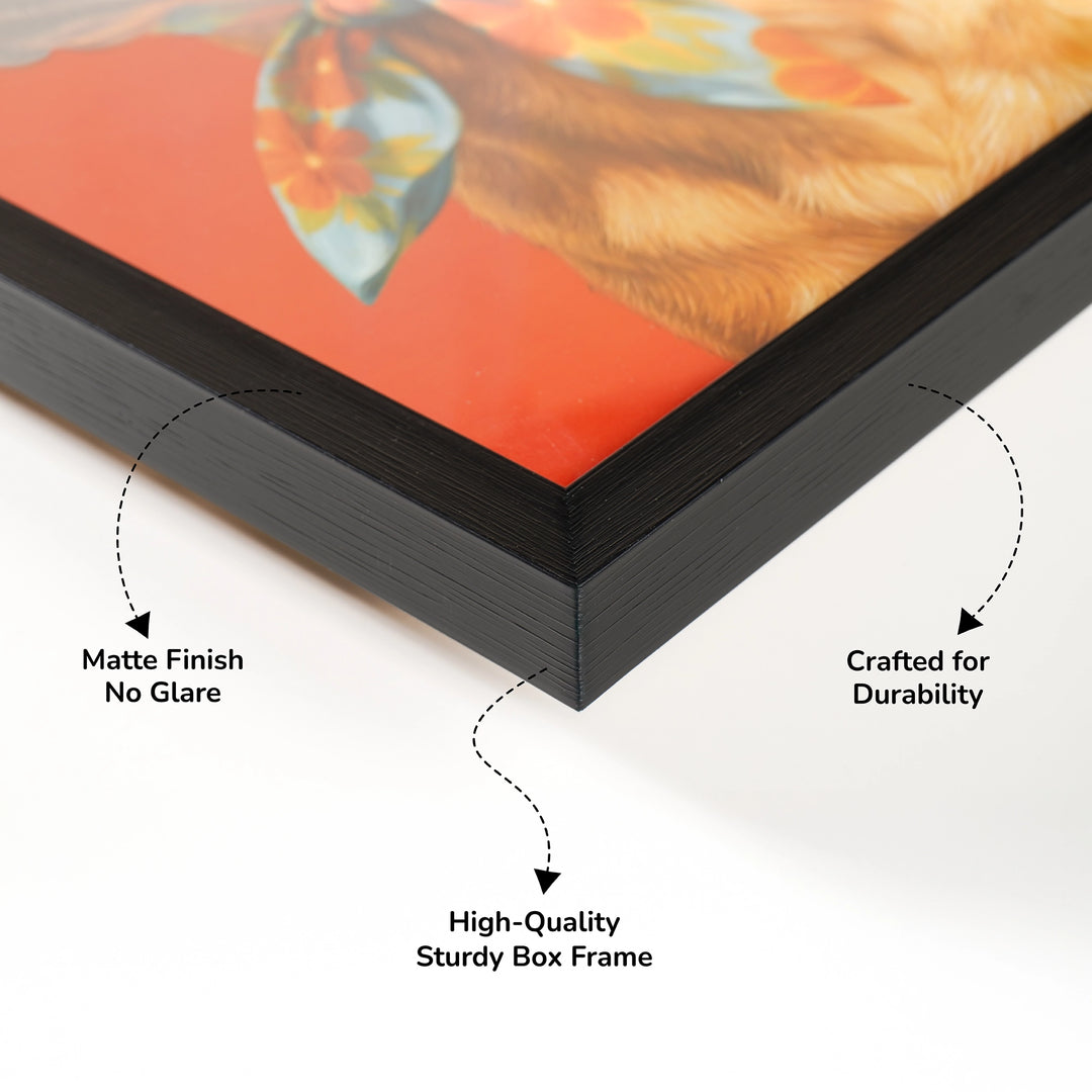 Detailed close-up of premium matte black frame corner showing high-quality sturdy construction, durable design 