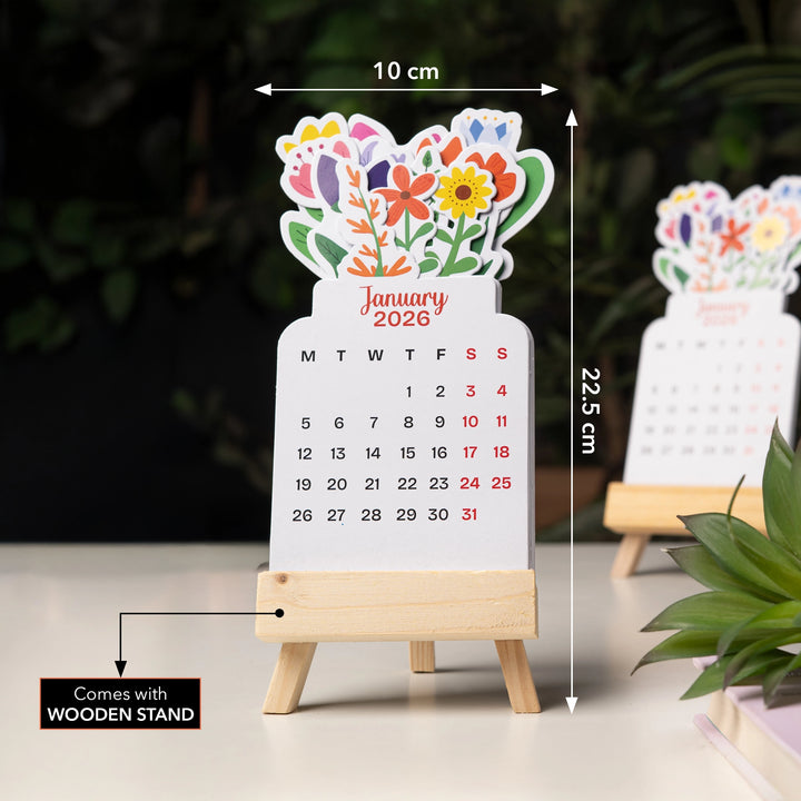 Bloomy Flowers Desk Calendar