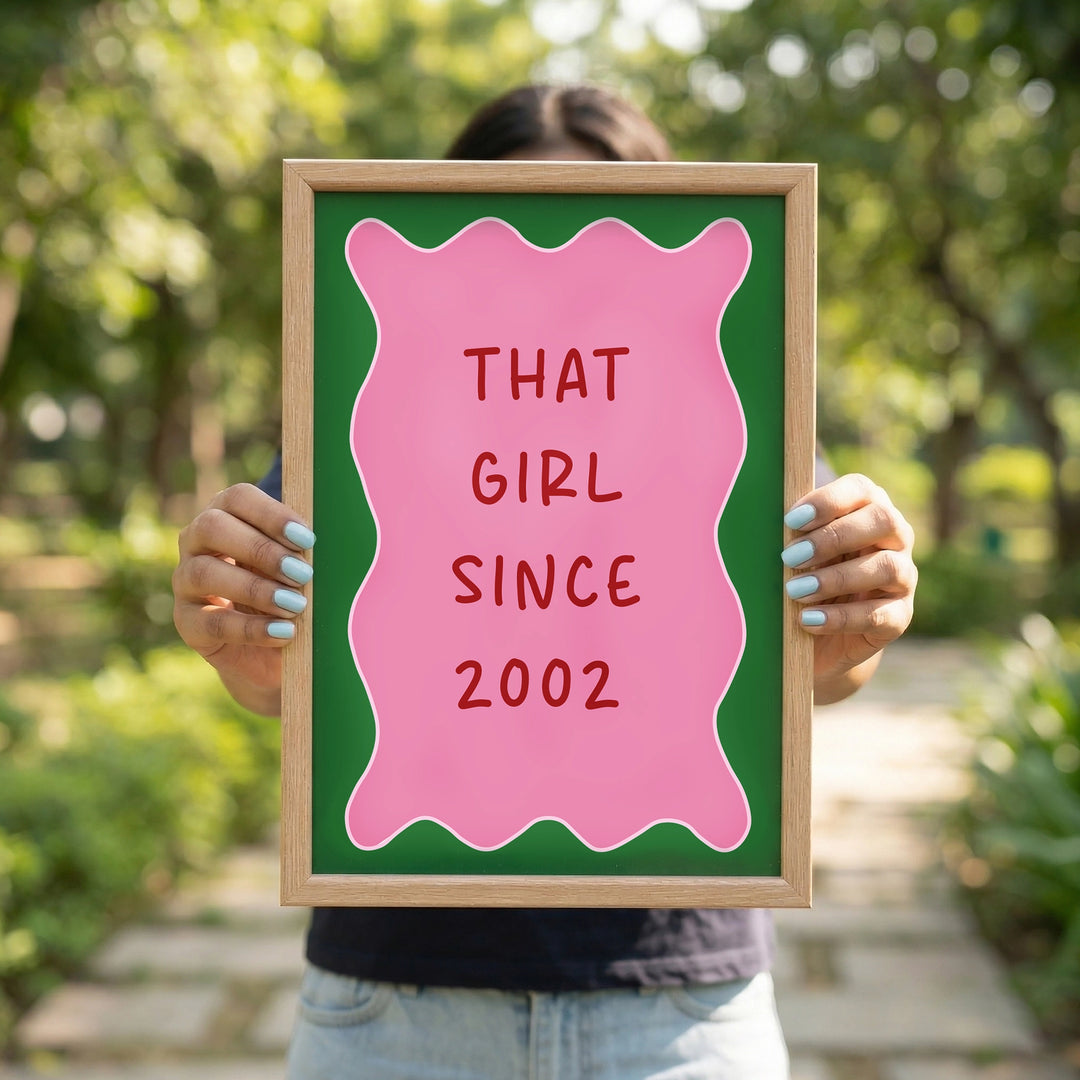 Born To Slay Since - Personlized Year Frame  | A4 Light Brown