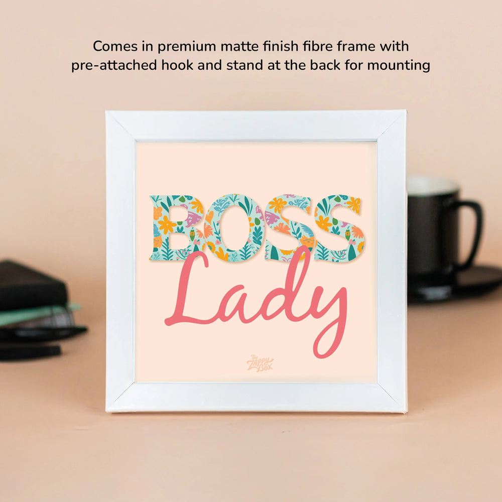 White 5" x 5" premium matte finish fiber frame  