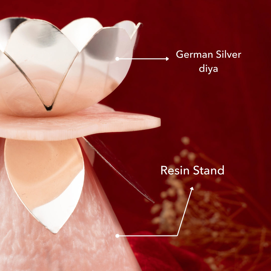 Budding Flower Resin Diya