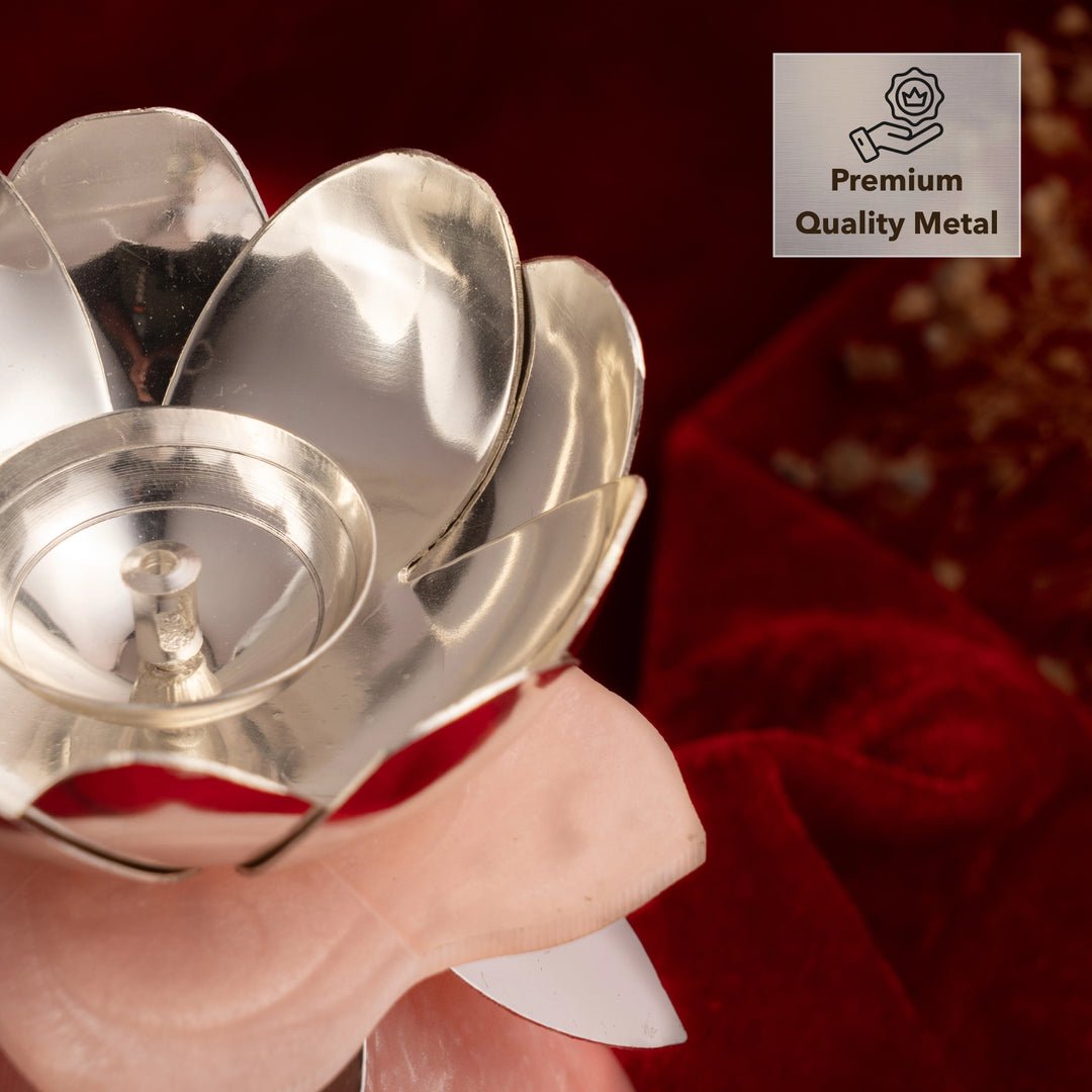 Budding Flower Resin Diya