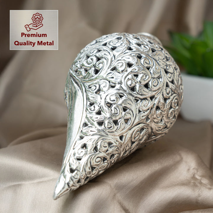 Carved Shankh With Stand