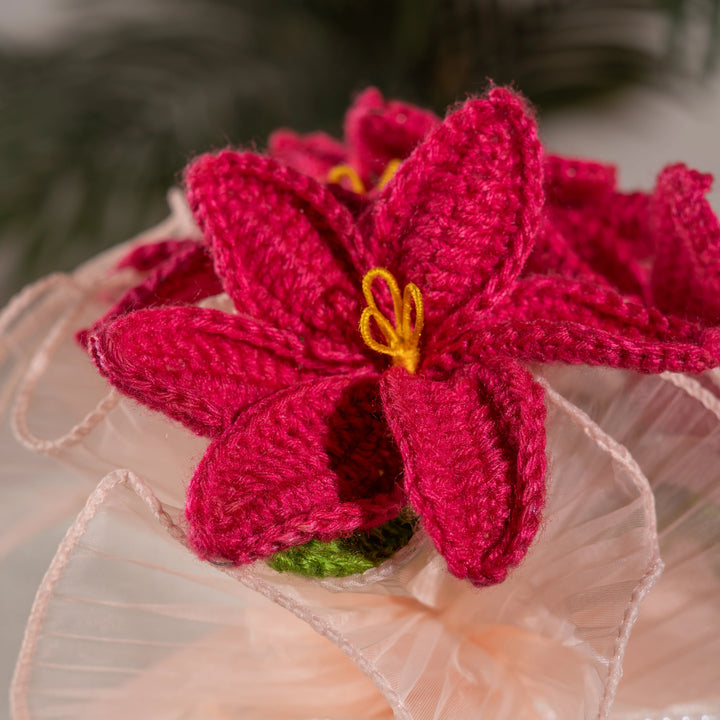 Crochet Lily Bouquet | Handmade Everlasting Flowers
