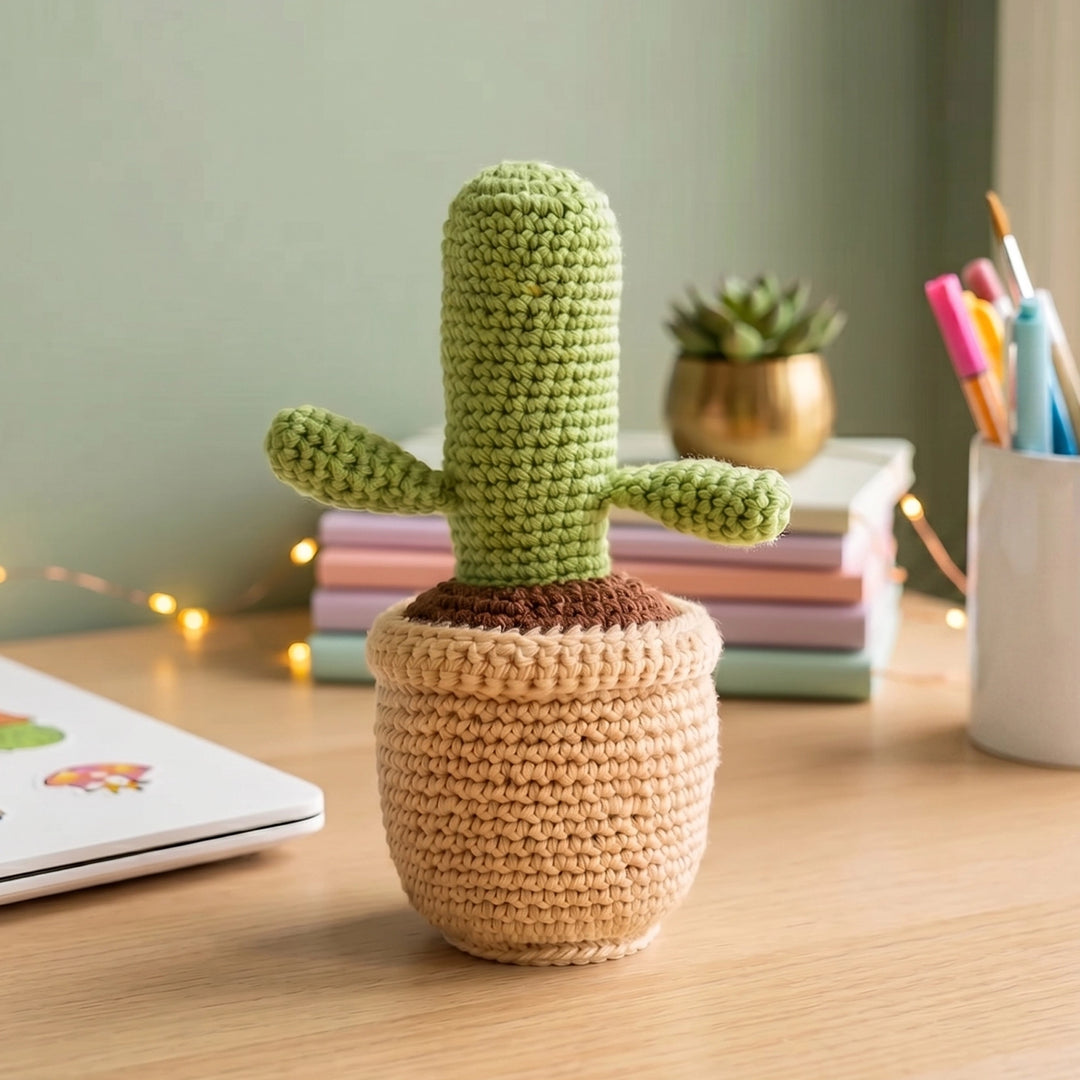 Crochet Cactus Pot