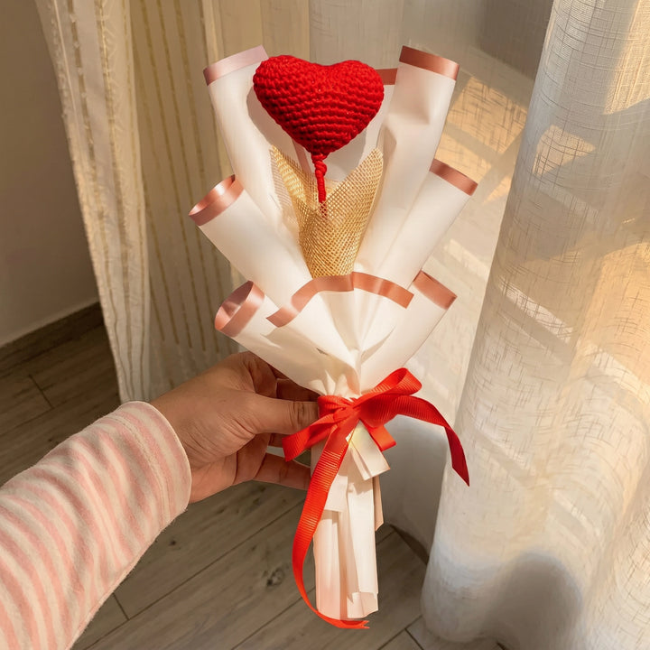 Crochet Heart Bouquet