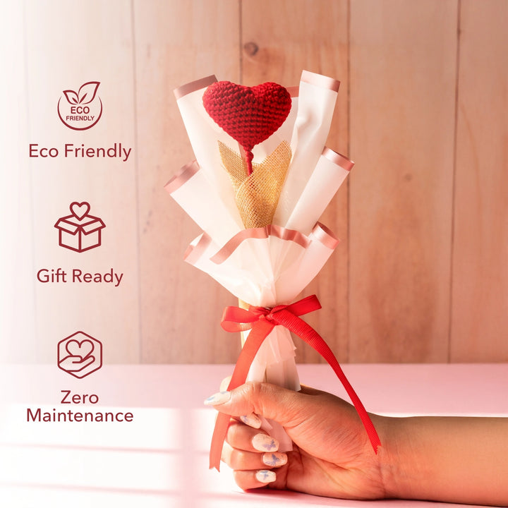 Crochet Heart Bouquet