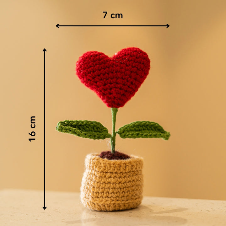 Crochet Heart Pot