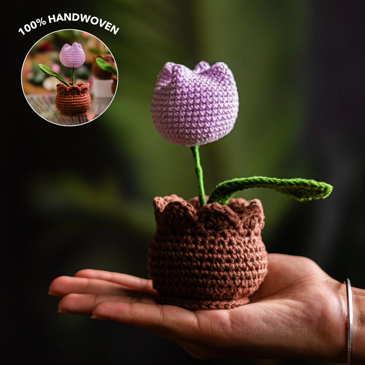 Crochet Tulip Pot