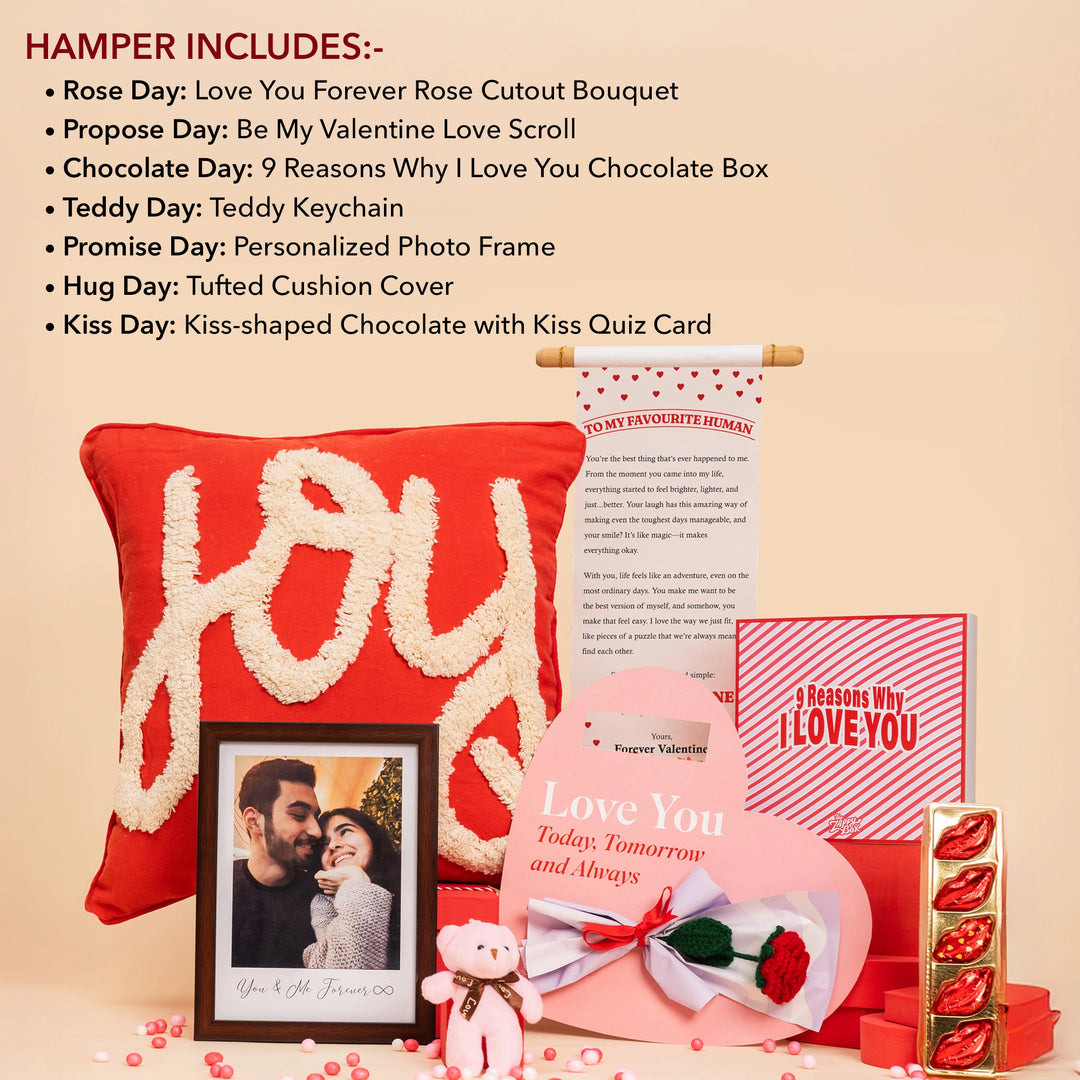 7 Days Valentine Week Gift Set - Cupid’s Gift Box for Couples