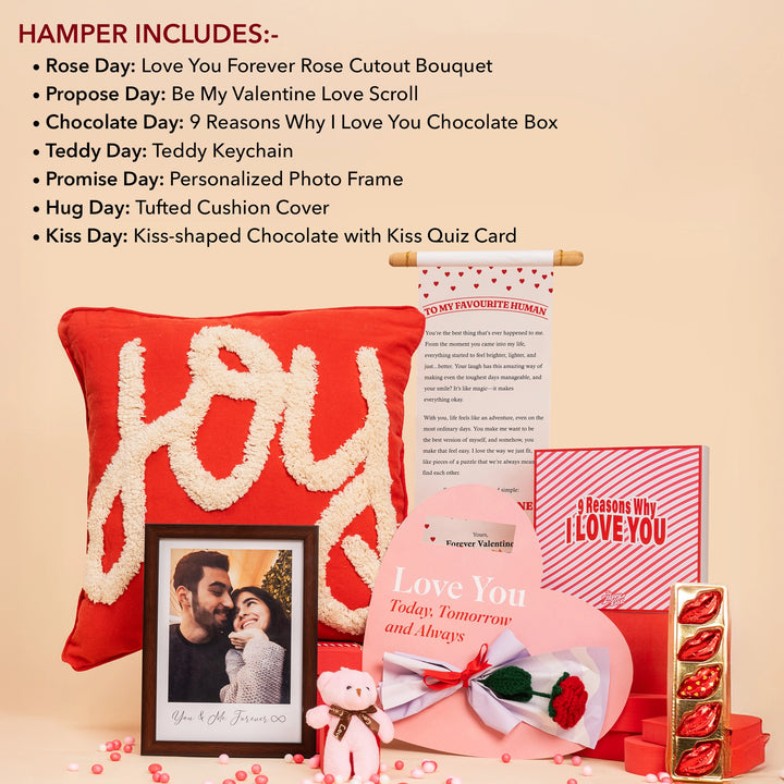 7 Days Valentine Week Gift Set - Cupid’s Gift Box for Couples