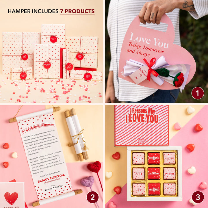 7 Days Valentine Week Gift Set - Cupid’s Gift Box for Couples