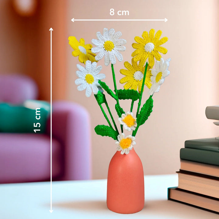Darling Daisy Vase And Flower Combo