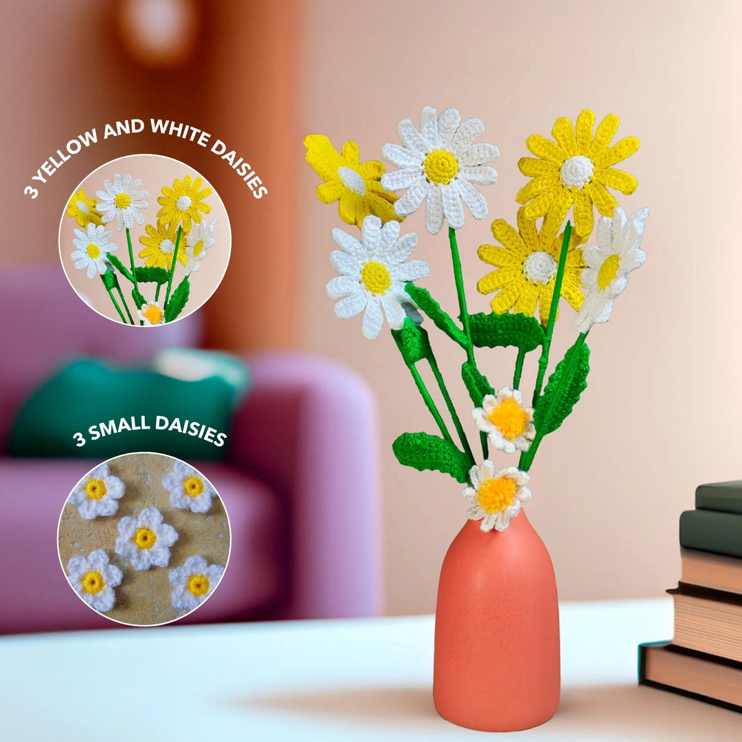 Darling Daisy Vase And Flower Combo
