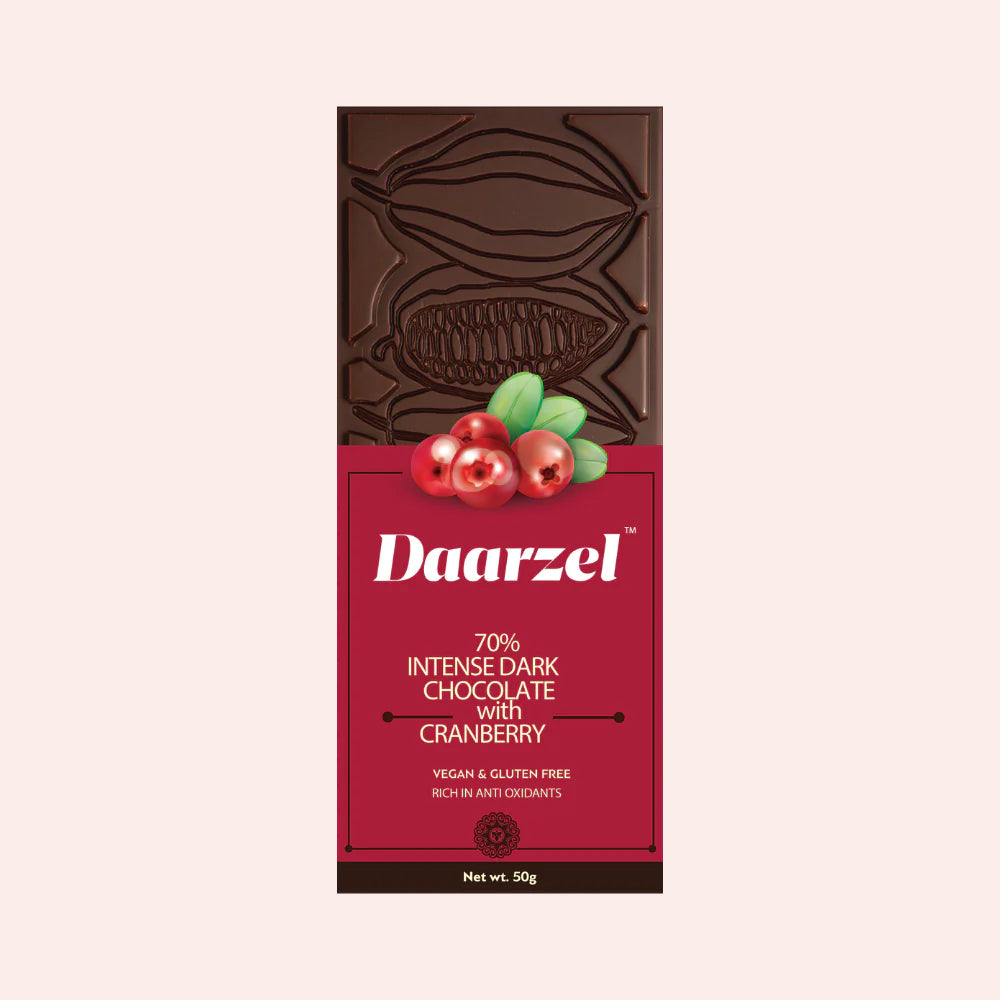 70% Intense Dark Chocolate with Cranberry