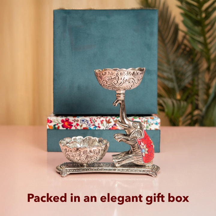 Decorated Elephant Bowl Set