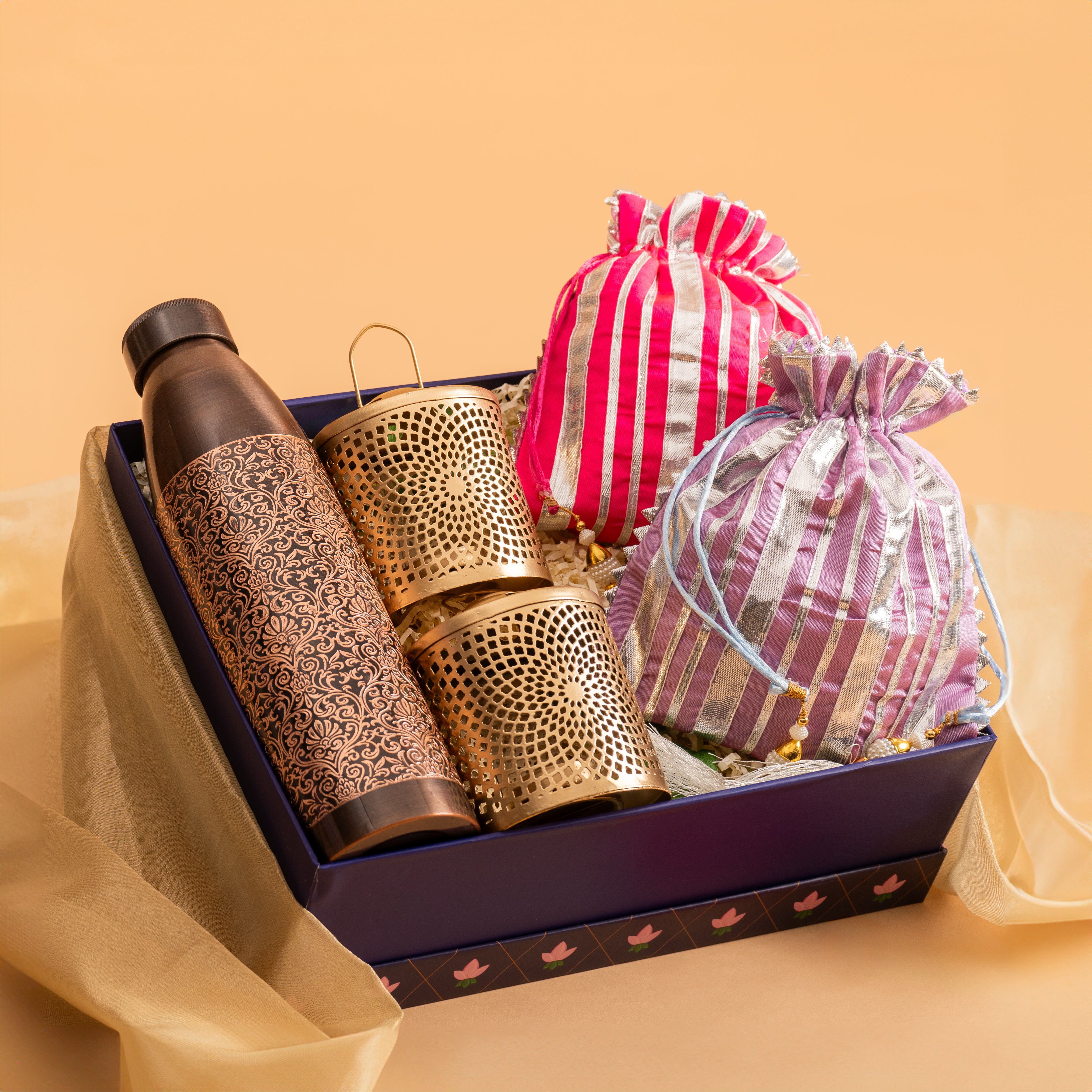 Shimmer & Shine Diwali Hamper - Luxury Copper Items Gift Hamper