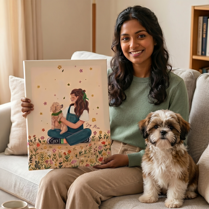 Dog Mom Blooms | Canvas Frame