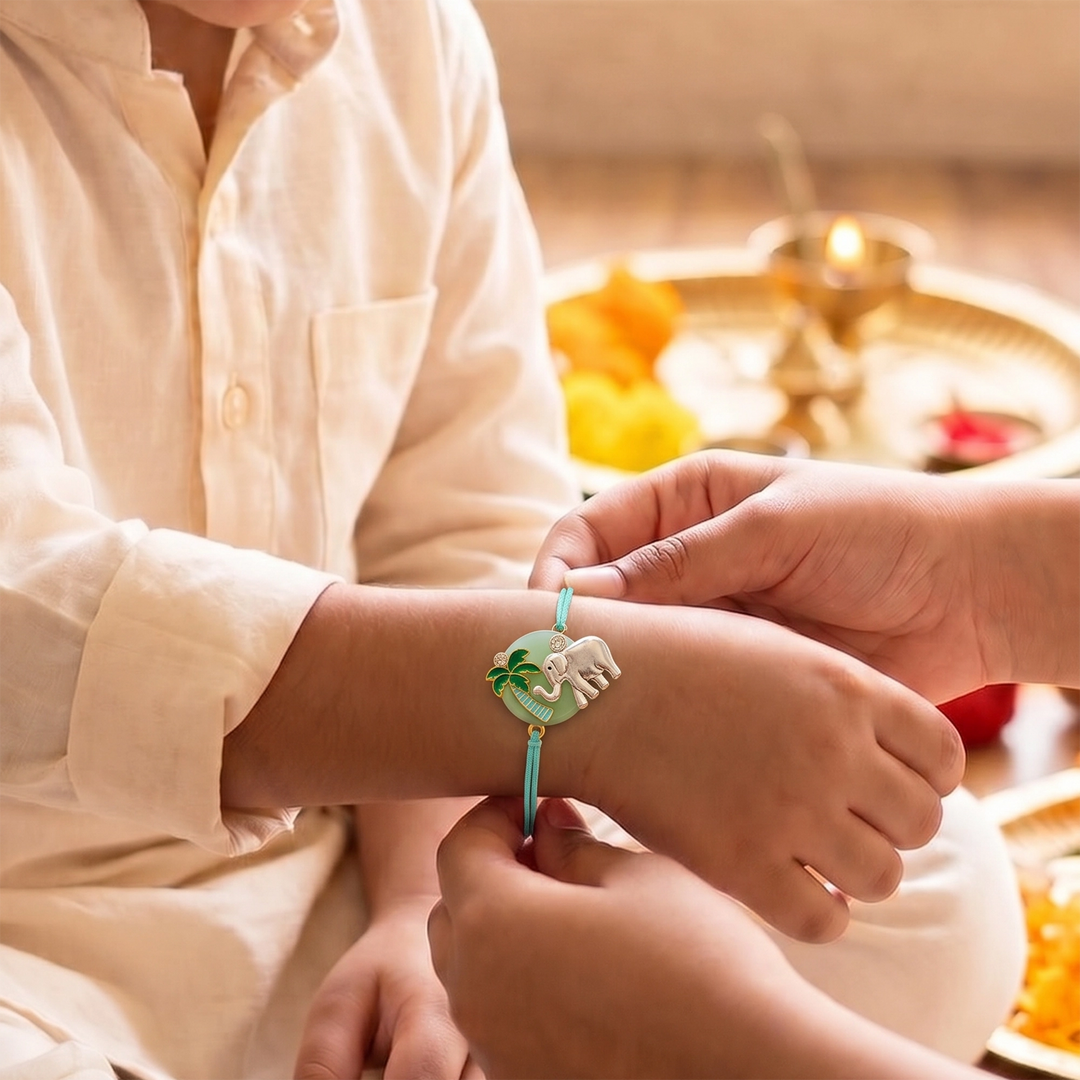 Elephant Charm Rakhi For Kids