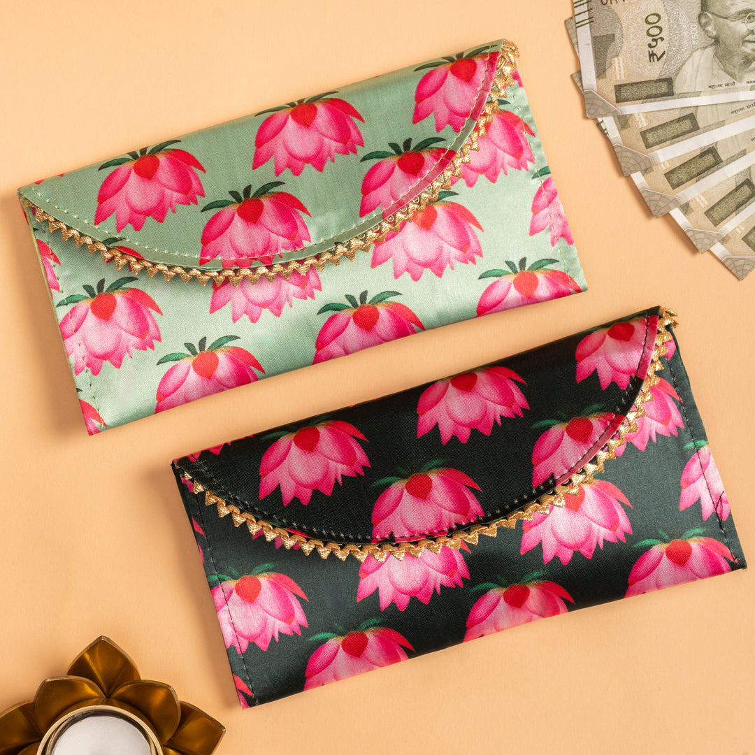 Lotus Print Money Envelope