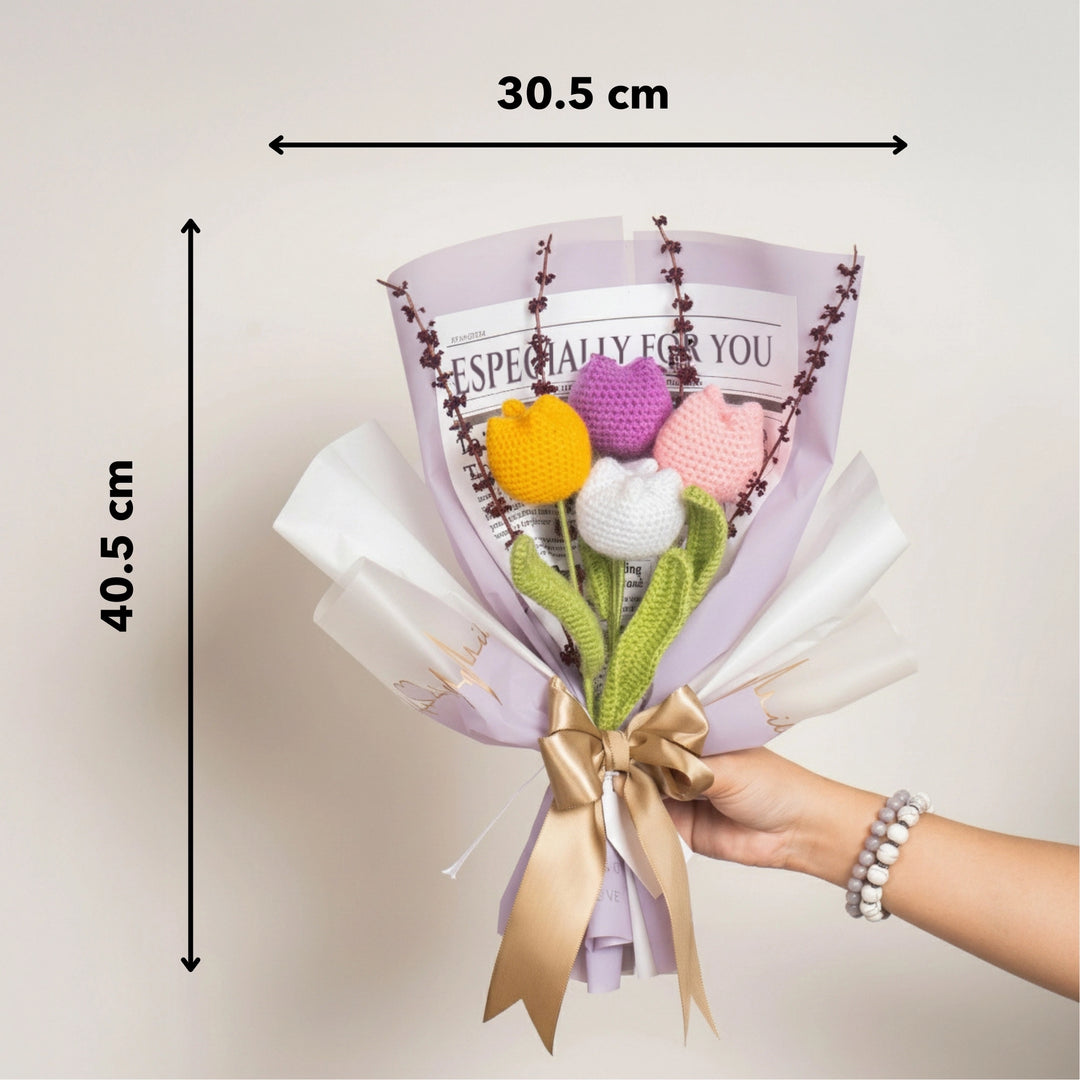 Especially For You' Crochet Tulip Bouquet