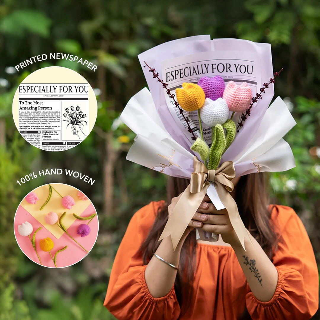 Especially For You' Crochet Tulip Bouquet