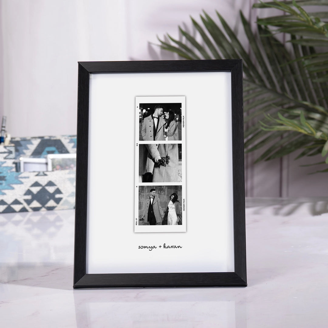 Film Strip - Personalized Photo Frame | A4 Black