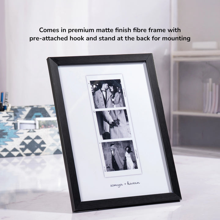 Film Strip - Personalized Photo Frame | A4 Black