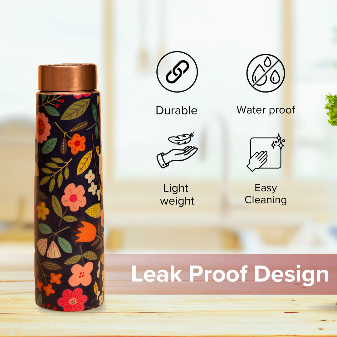Floral Copper Bottle
