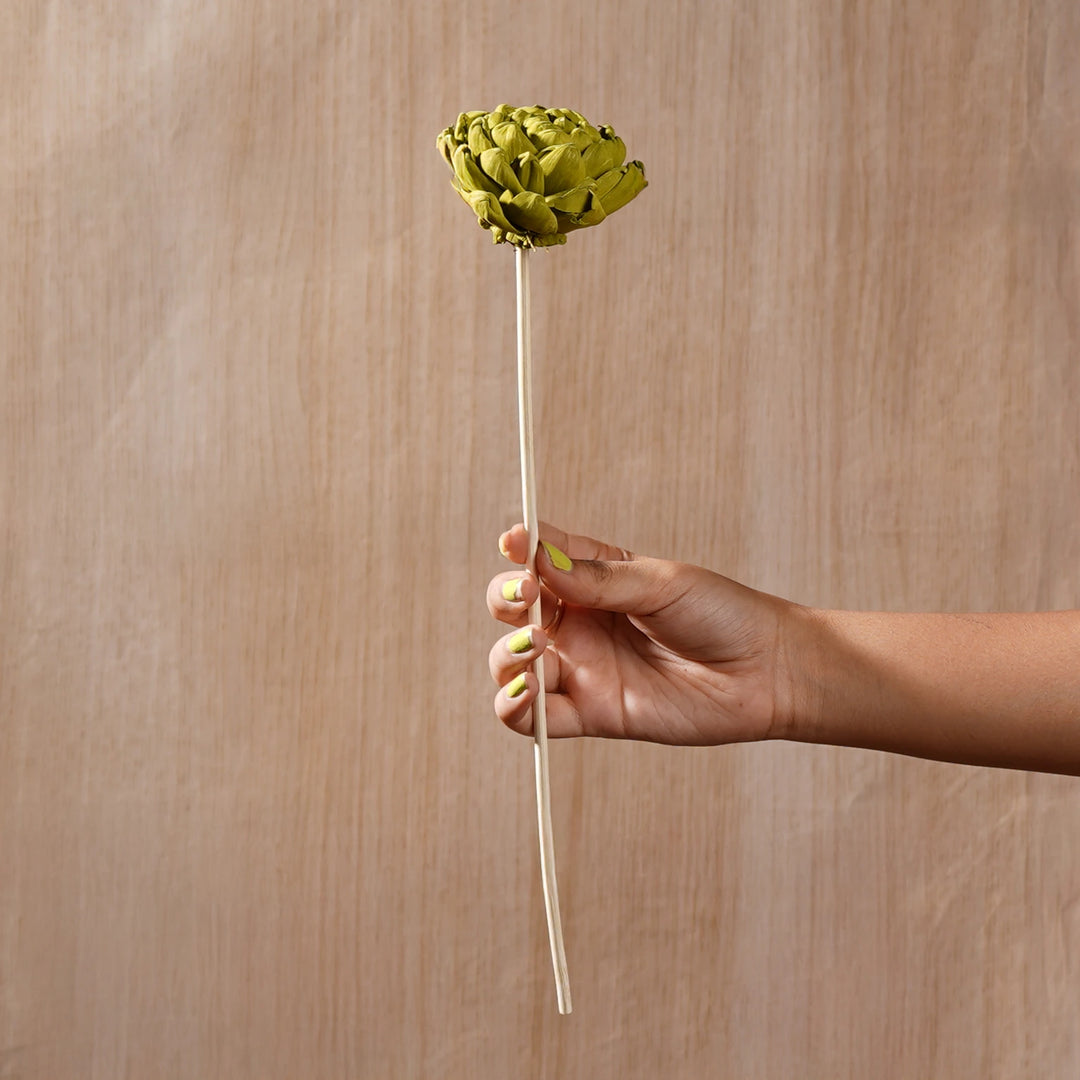 Forever Bloom Rosette Stem - Olive | Sola Wood Flower