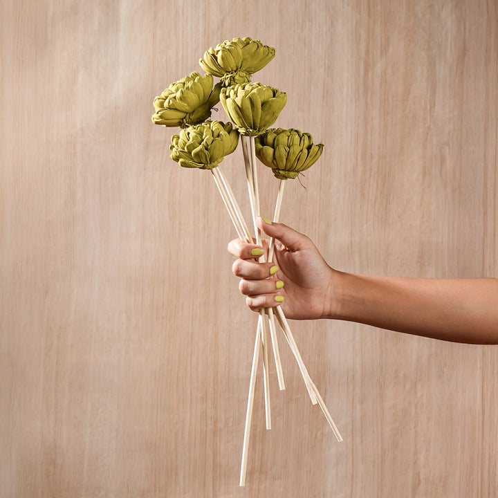 Forever Bloom Rosette Stem - Olive | Sola Wood Flower