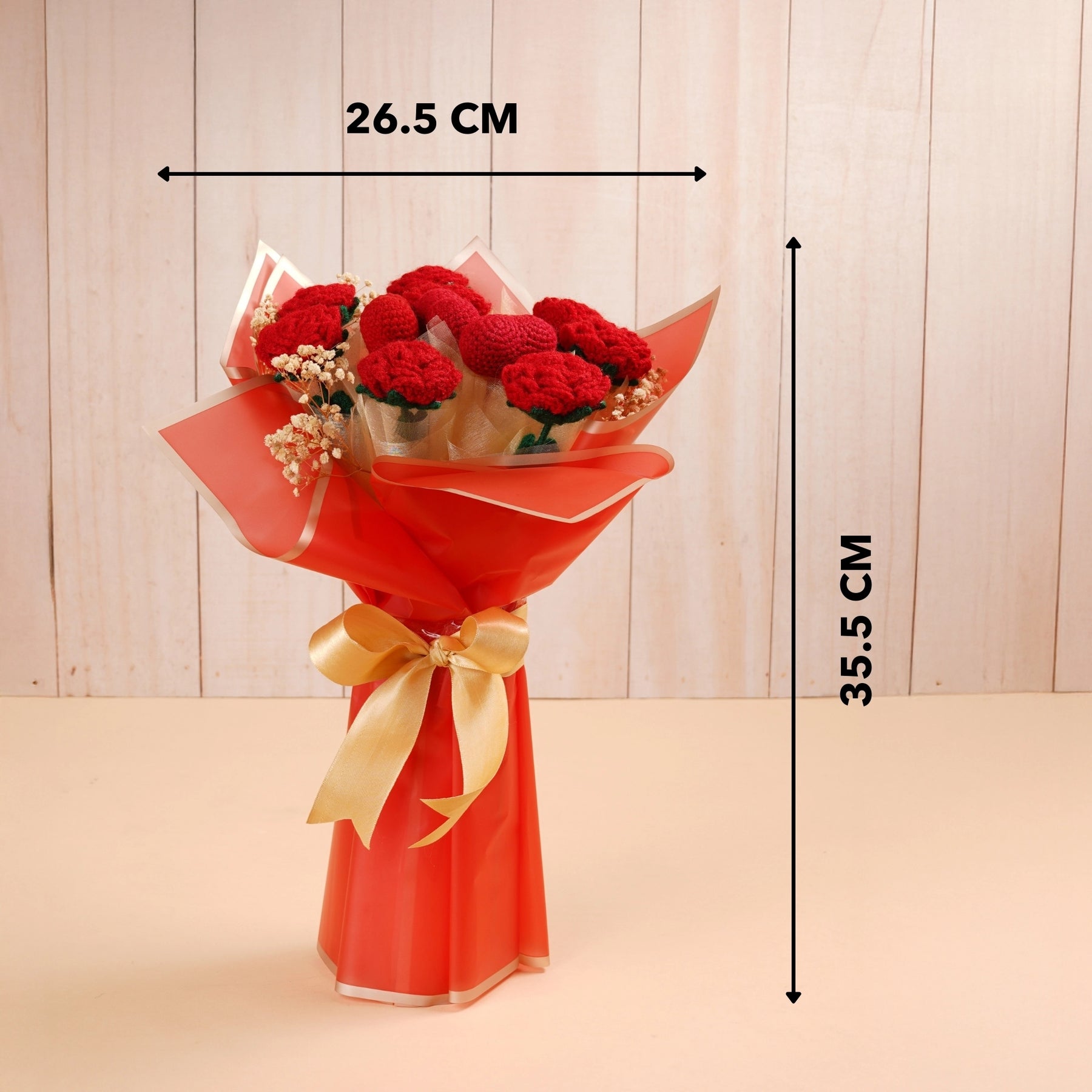 Crochet Rose & Heart Bouquet | The Zappy Box