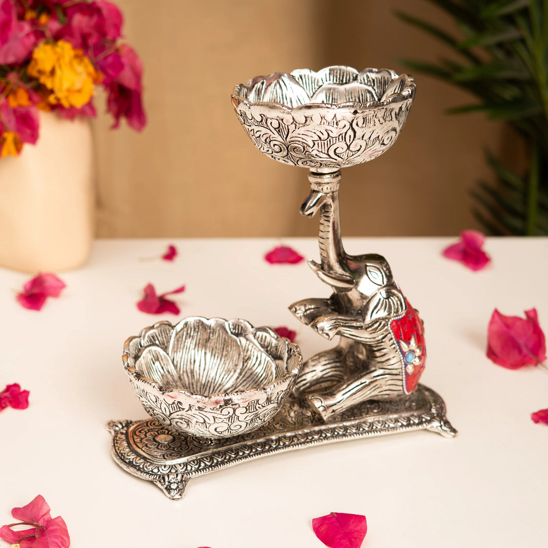 Decorated Elephant Bowl Set