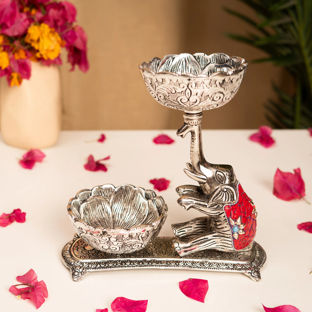 Decorated Elephant Bowl Set