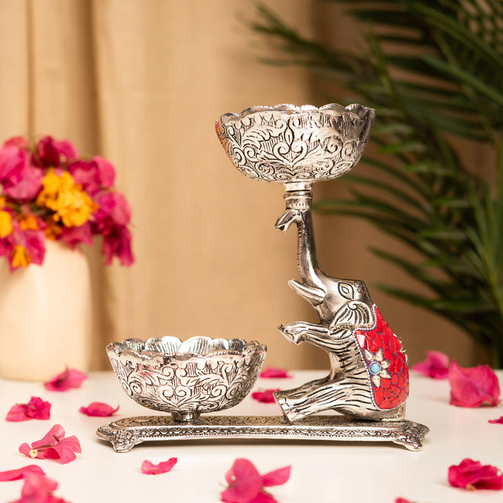 Decorated Elephant Bowl Set