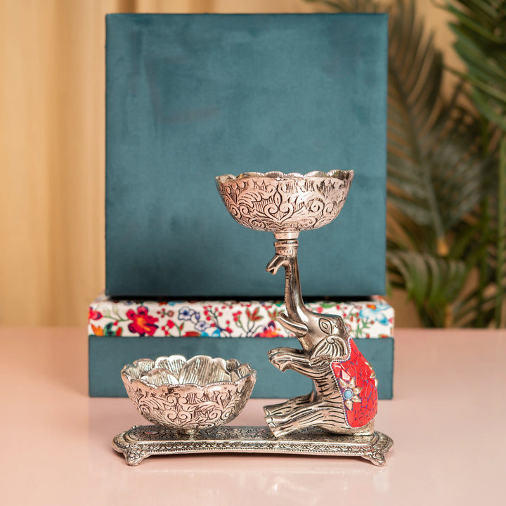 Decorated Elephant Bowl Set