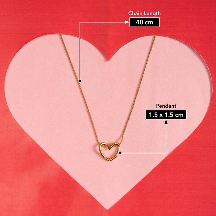 Gold Heart Pendant Necklace
